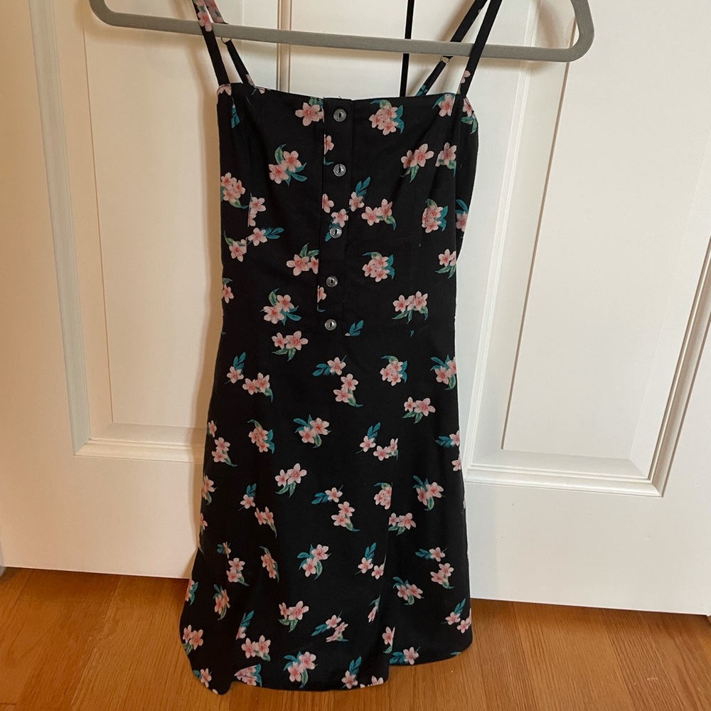 Hollister Black Floral Mini Dress